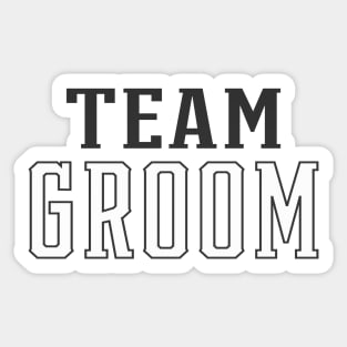 Simple Team Groom Wedding Typography Sticker